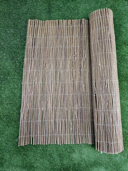 Mimbre Natural| Composición 100% Caña Natural Mimbre| Cosidas Con Alambre| 80% Ocultacion| Malla Ocultacion Natural 1x3m_1