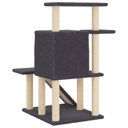 Vidaxl Rascador Para Gatos Con Postes De Sisal Gris Oscuro 97 Cm_5