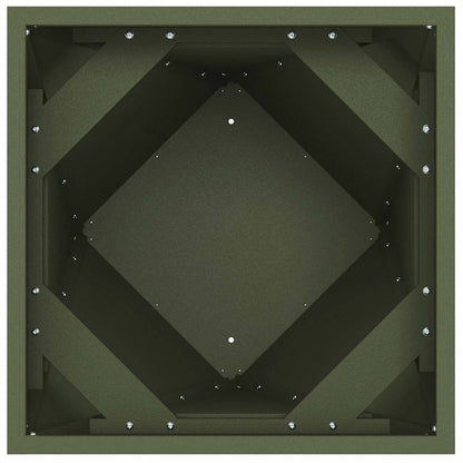 Jardinera Verde Oliva 40 X 40 X 75 Cm Acero_5