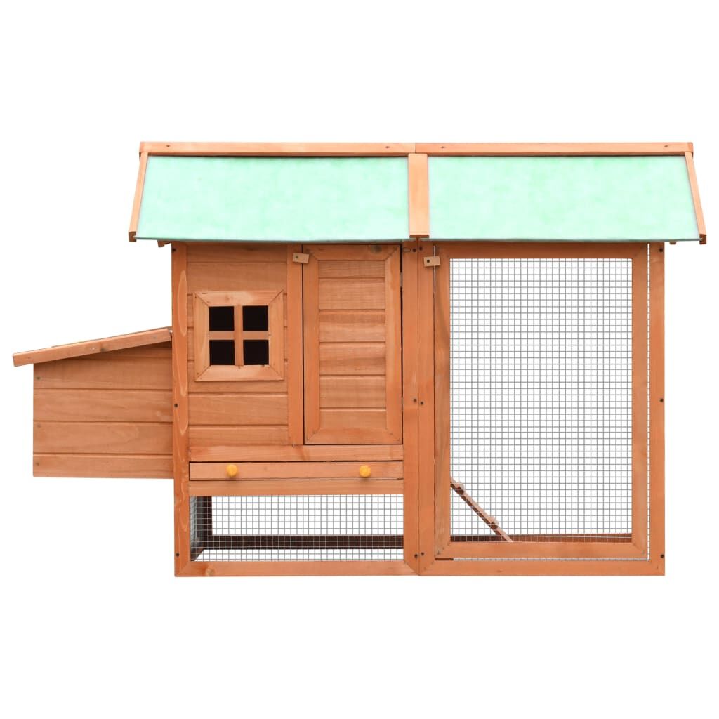 Vidaxl Gallinero Madera Maciza Pino Y Abeto 170x81x110 Cm_1