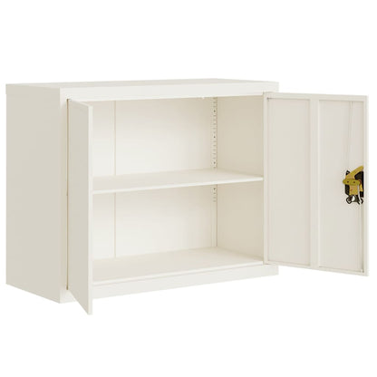 Armario Archivador De Acero Blanco 90x40x70 Cm_3