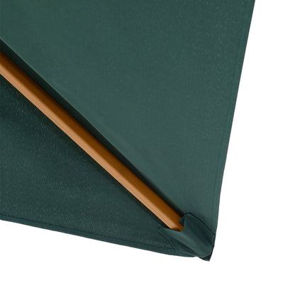 Outsunny Sombrilla Parasol 3x2x2,55m Jardín Terraza Poliéster 180g/m² Y Madera_4