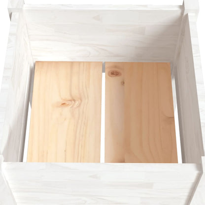 Jardinera De Madera Maciza De Pino Blanco 40x40x70 Cm_4