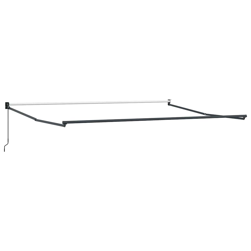 Toldo Retráctil Aluminio Y Tela Gris Antracita Y Blanco 4x3 M_4