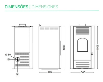 Estufa De Pellets Mekka Modelo Onyx Air 10_2