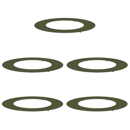 Adecuado Para Anillos De Árbol Plano 5 Pcs Verde Oliva_0