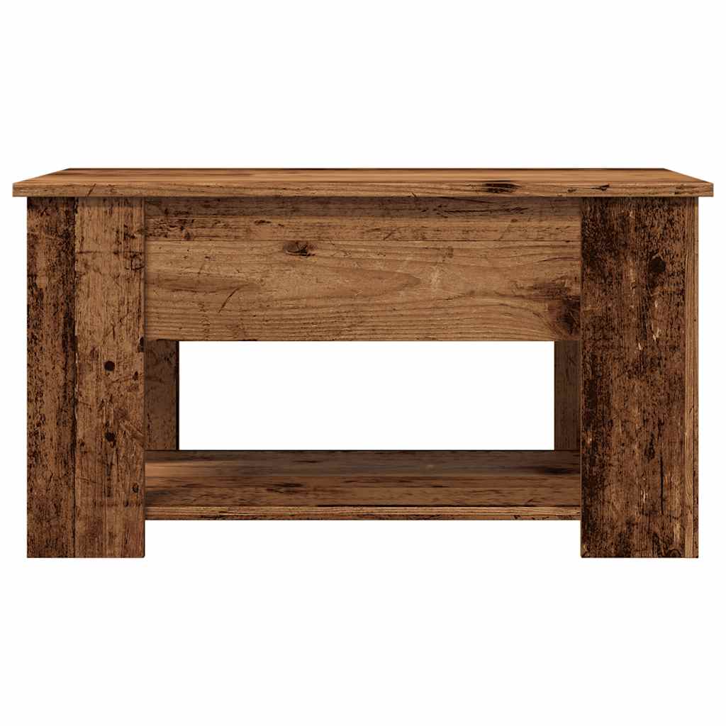 Mesa De Centro Madera De Ingeniería Madera Antigua 79x49x41 Cm_3