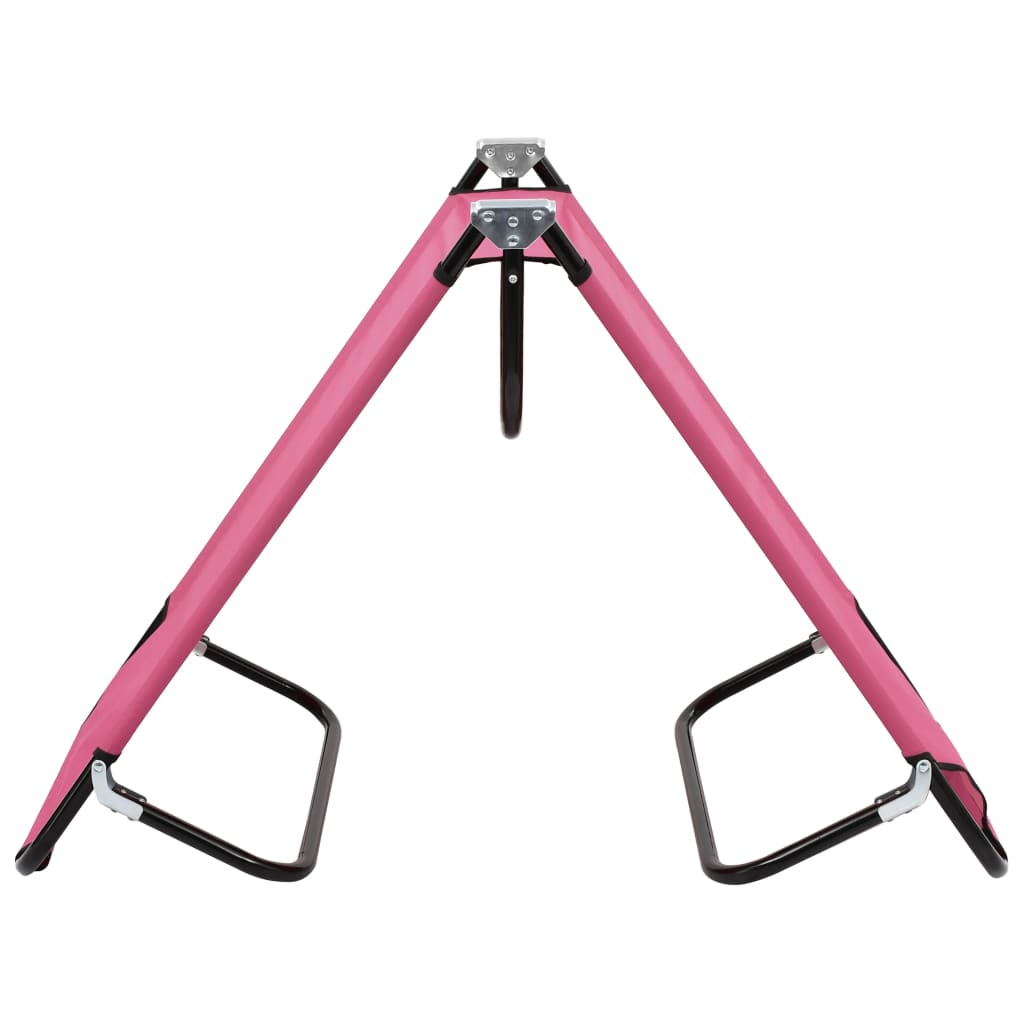 Tumbona Plegable De Acero Rosa_3