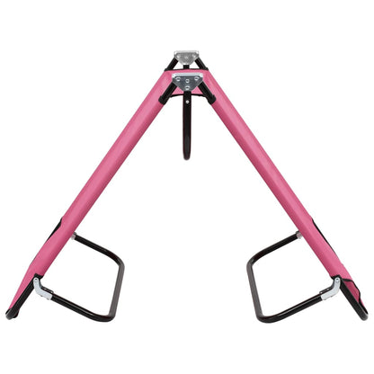 Tumbona Plegable De Acero Rosa_3