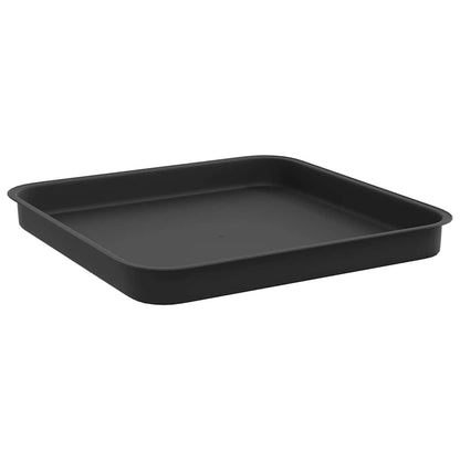 Bandeja Cuadrada Para Flores 6 Uds. Negro 25,5 X 25,5 X 2,5 Cm_4