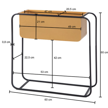 Macetero De Metal 60x60x24 Cm_3