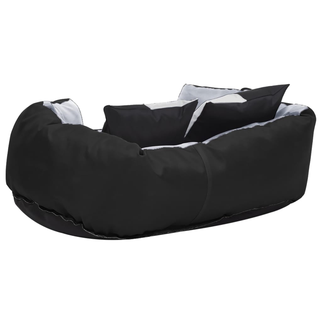 Vidaxl Cojín Para Perro Reversible Y Lavable Gris Y Negro 65x50x20 Cm_4