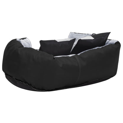 Vidaxl Cojín Para Perro Reversible Y Lavable Gris Y Negro 65x50x20 Cm_4