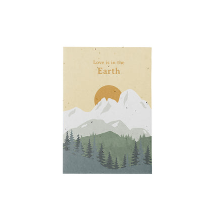 Postal Plantable Love Is In The Earth Con Semillas De Manzanilla – Regalo Romántico Que Florece | Resetea_0