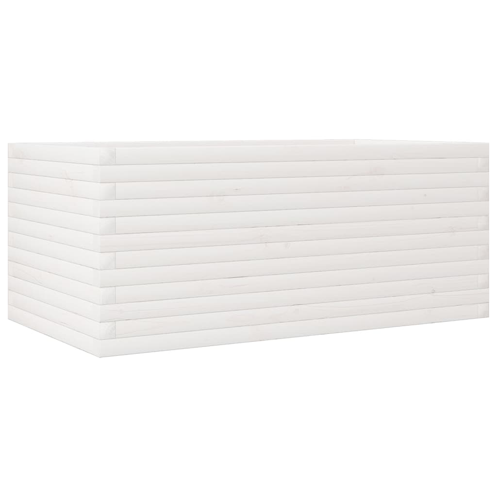 Jardinera De Madera Maciza De Pino Blanco 110x60x46 Cm_0