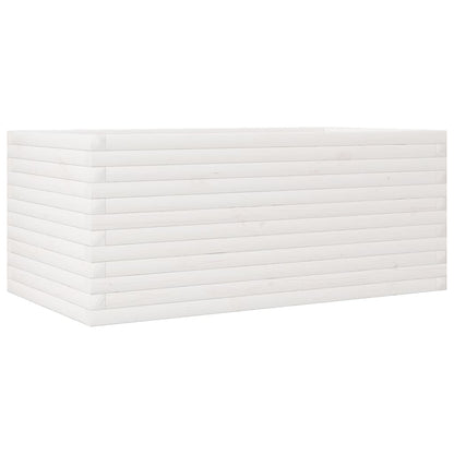 Jardinera De Madera Maciza De Pino Blanco 110x60x46 Cm_0