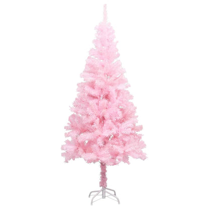 Vidaxl Árbol De Navidad Preiluminado Con Luces Y Soporte Rosa 150 Cm_1