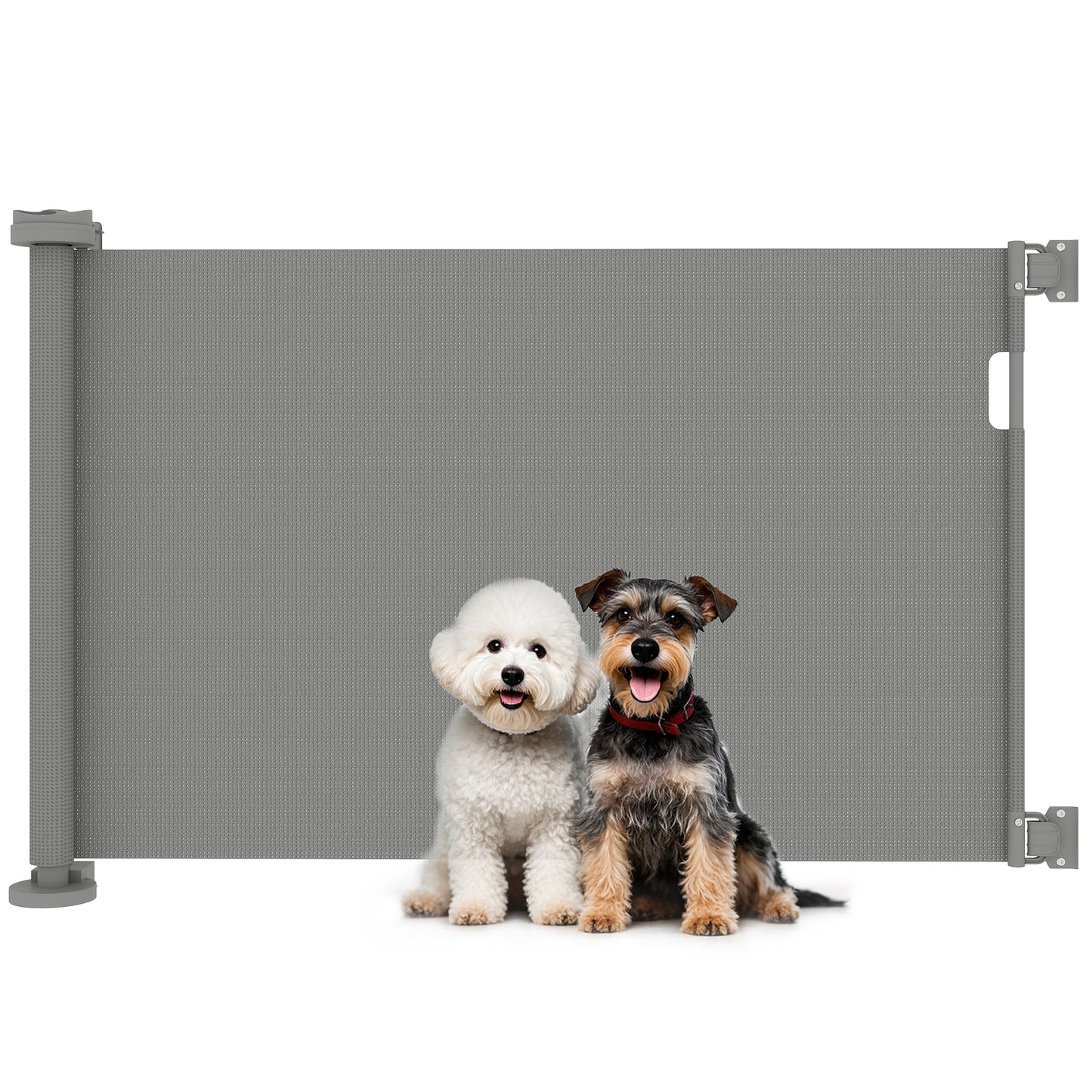 Pawhut Barrera De Seguridad Para Perros Retráctil 0-136 Cm Para Escaleras_0