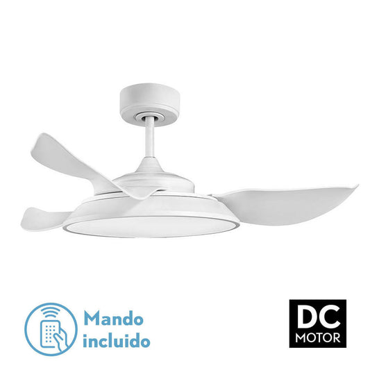 Ventilador Dc Sierra 40w Blanco 3 Aspas 107d 4400lm 6vel 3000-4000-6500k Remoto,memoria,temporizador_0