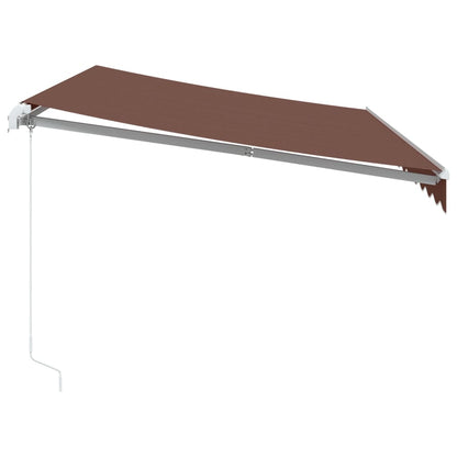 Toldo Retráctil Manual Marrón 350x250 Cm_3