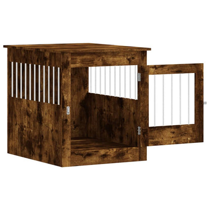 Vidaxl Jaula Para Perros Madera Ingeniería Roble Ahumado 64,5x80x71 Cm_5