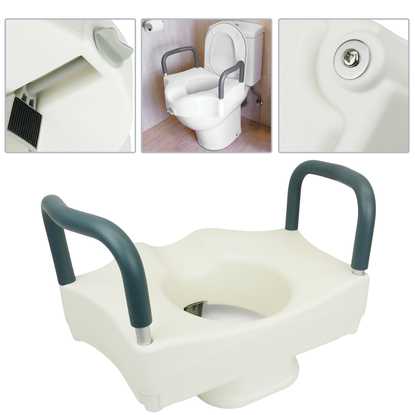 Elevador De Inodoro Wc Con Reposabrazos Para Váter Y Baño_1
