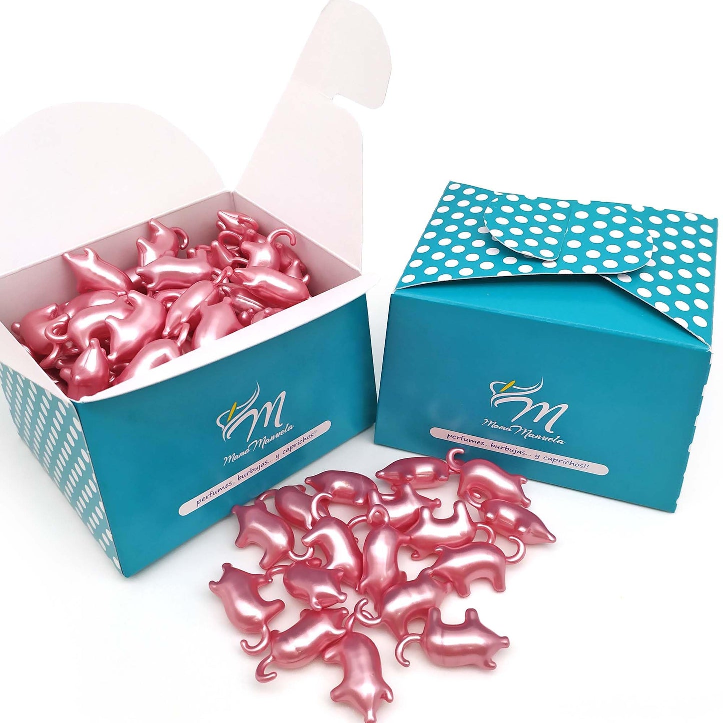 Pack Regalo 12 Perlas Baño En Forma De Cerdito - Con Aceite De Soja - Hidrata, Suaviza Y Perfuma La Piel - Aroma Rosas_4