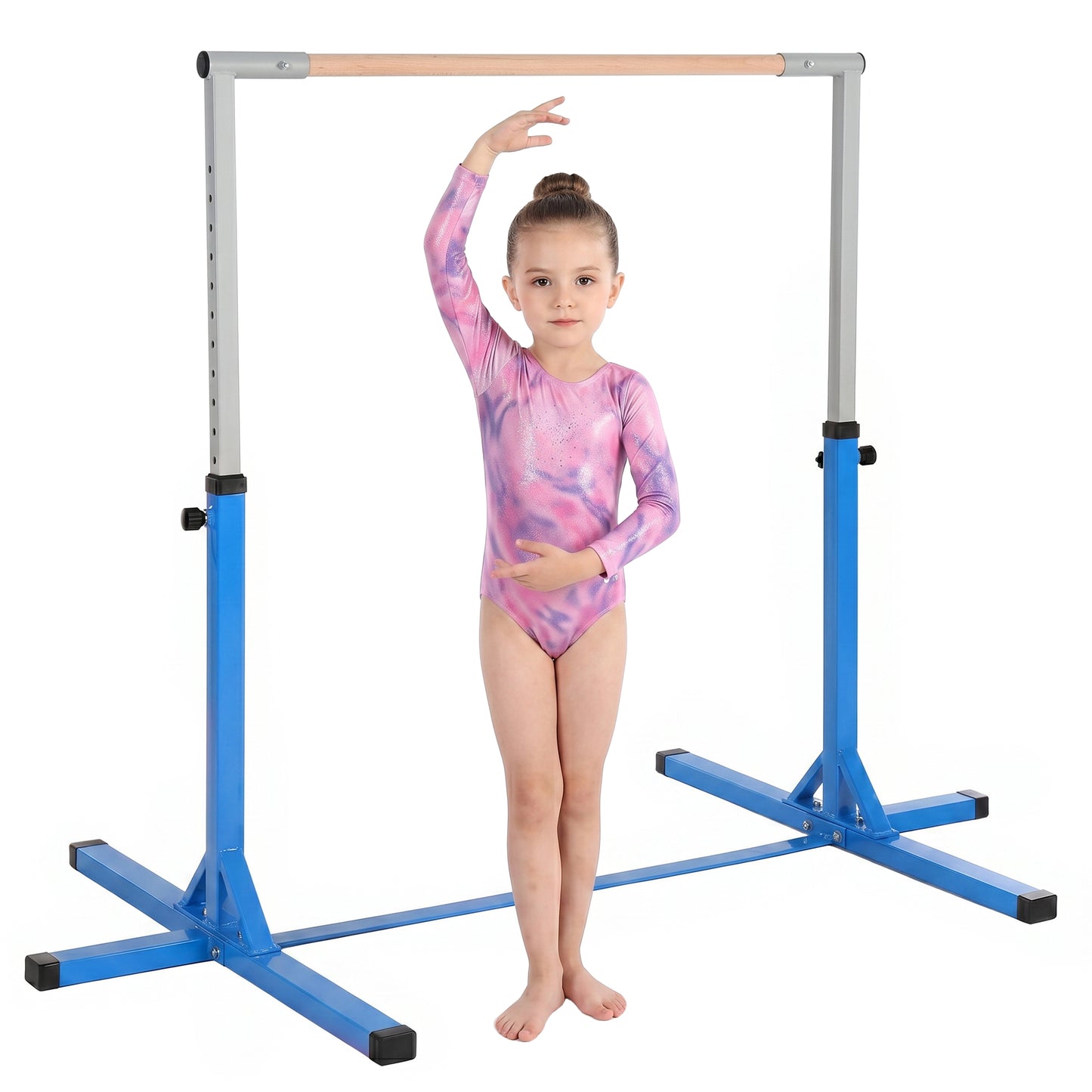 Homcom Barra De Gimnasia Para Niños De +3 Años Con Altura Ajustable 92-150 Cm_0