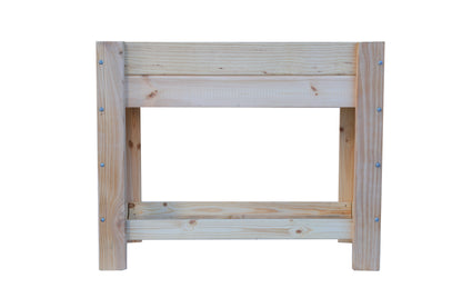 Mesa De Cultivo la Huerta De Madera Natural 99 X 39 X 80 Cm 50l + Bolsa Geotextil, Huerto Urbano Para Interior..