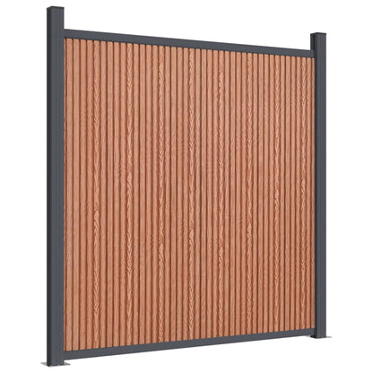Panel De Valla Wpc Marrón 353x186 Cm / Vetonek_2