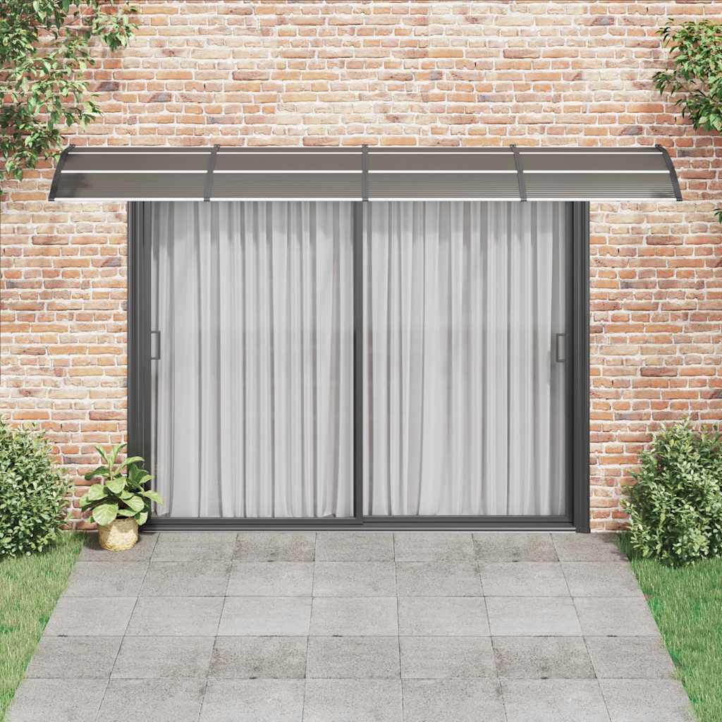 Marquesina Para Puerta De Policarbonato Negra, 400 X 100 Cm_2