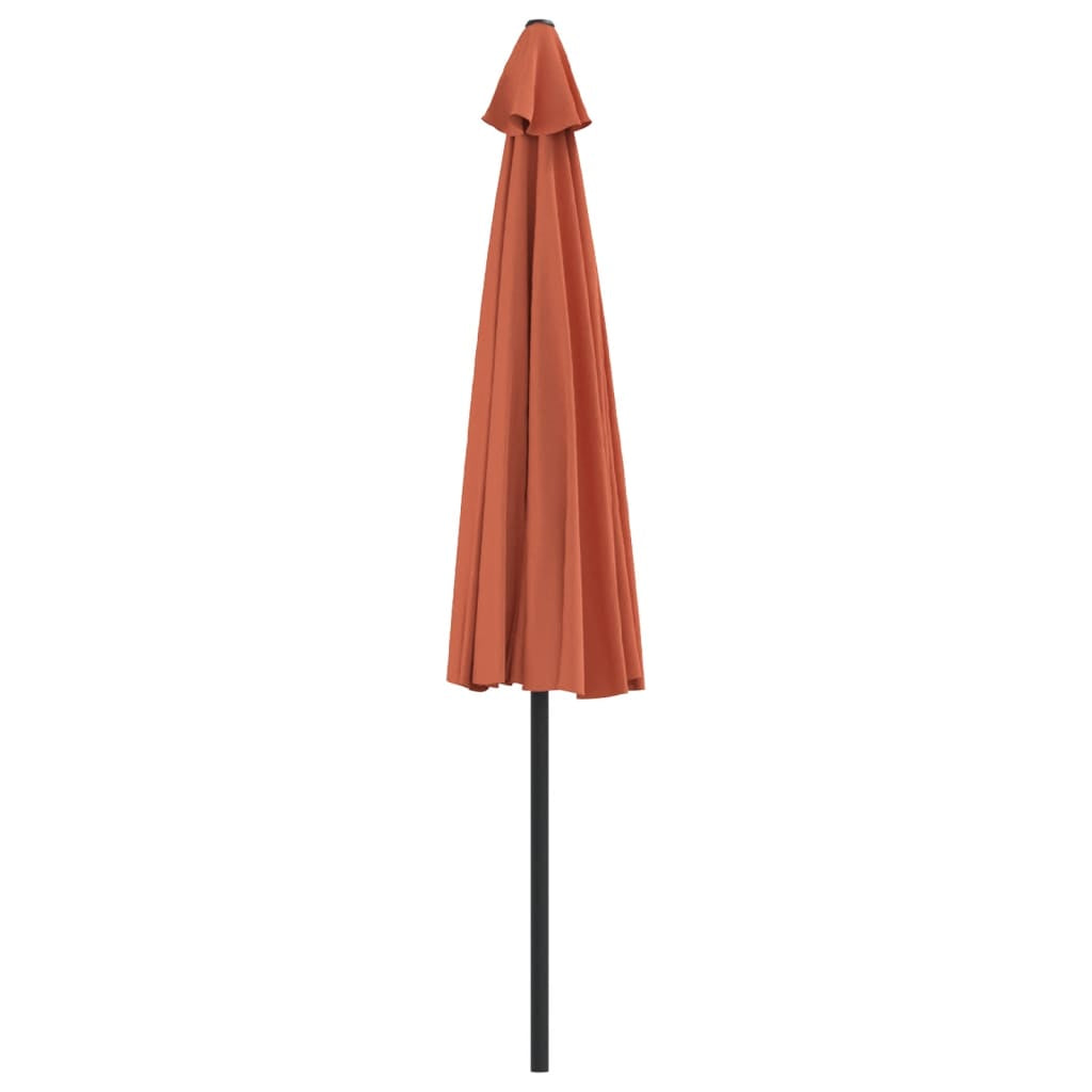Vidaxl Sombrilla Balcón Semicircular Aluminio Terracota 300x155x223 Cm_3