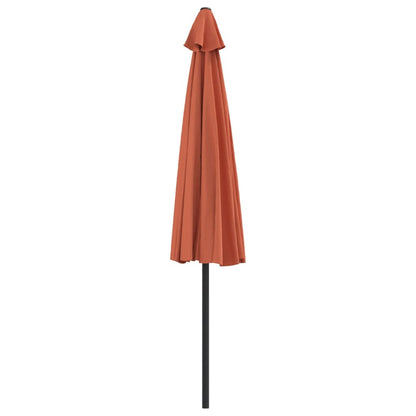 Vidaxl Sombrilla Balcón Semicircular Aluminio Terracota 300x155x223 Cm_3
