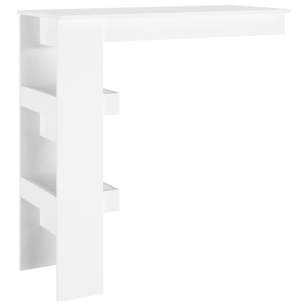 Mesa De Bar De Pared Madera Contrachapada Blanco 102x45x103,5cm_3