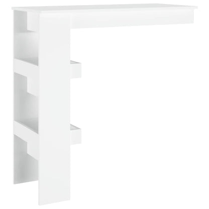 Mesa De Bar De Pared Madera Contrachapada Blanco 102x45x103,5cm_3