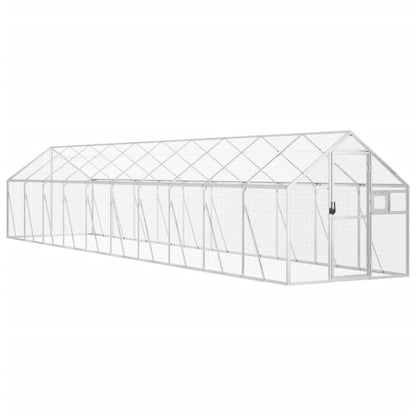 Vidaxl Pajarera De Aluminio Color Plateado 1,79x10x1,85 M_0