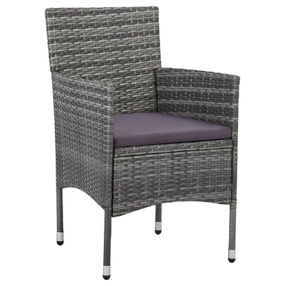 Vidaxl Sillas De Comedor Para Jardín 2 Unidades Ratán Sintético Gris_1