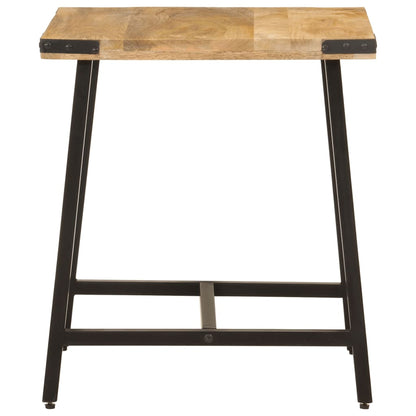 Mesa Auxiliar De Madera Maciza De Mango Y Hierro 45x45x50 Cm_1