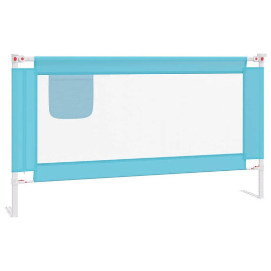 Vidaxl Barandilla De Seguridad Cama De Niño Azul Tela 150x25 Cm_0