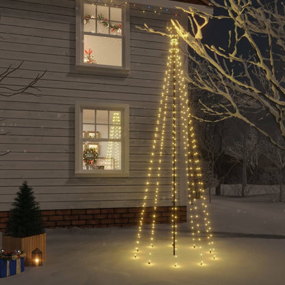 Vidaxl Árbol De Navidad Con Pincho 310 Led Blanco Cálido 300 Cm_1