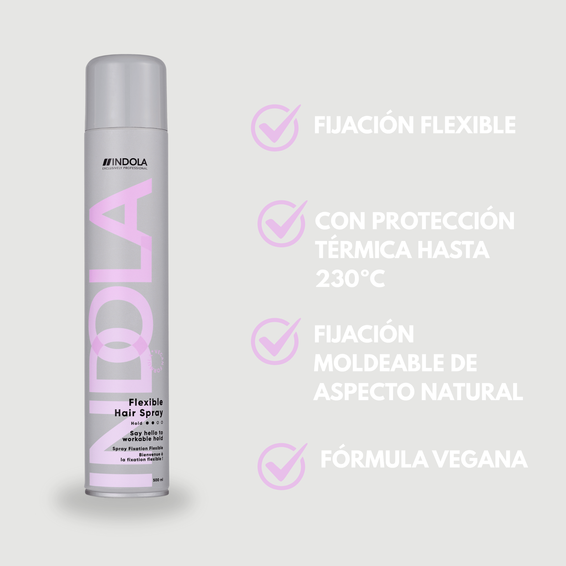 Indola Pack Styling Profesional – Laca + Espuma Fijación Duradera – 500ml + 200ml_3