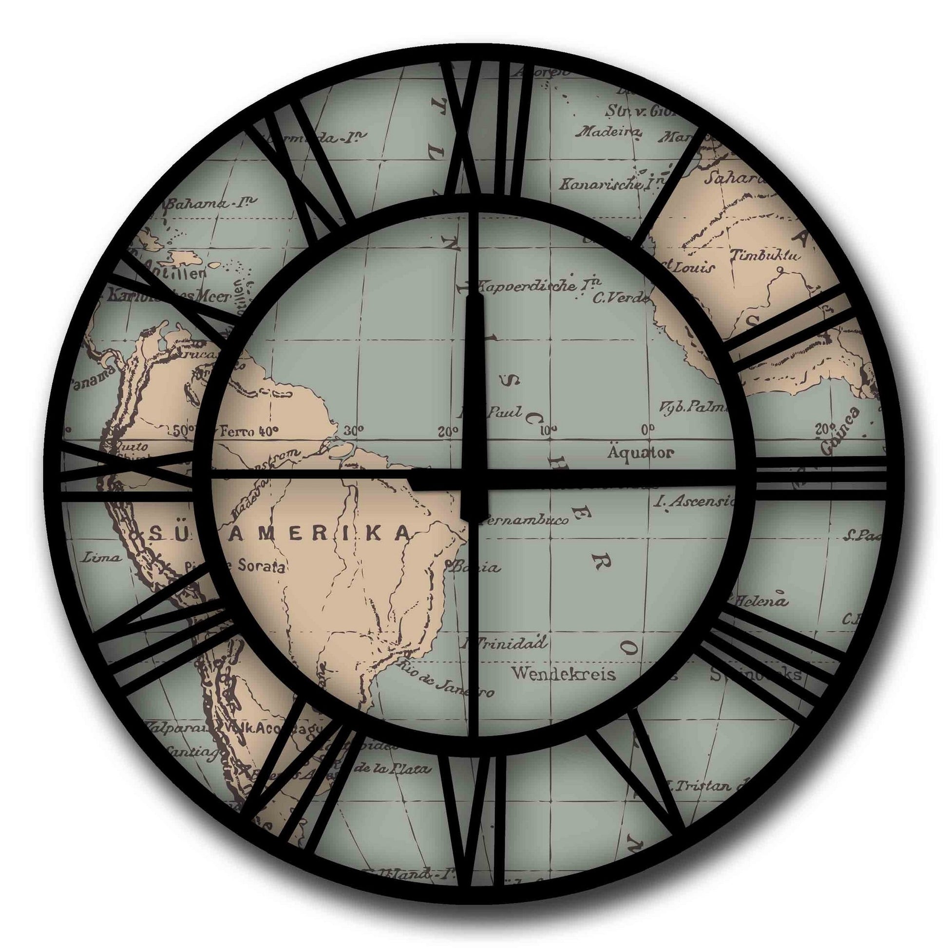 Reloj Decorativo Mdf Sudamérica_0