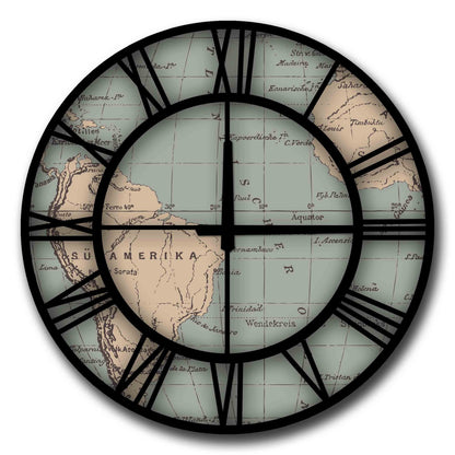 Reloj Decorativo Mdf Sudamérica_0