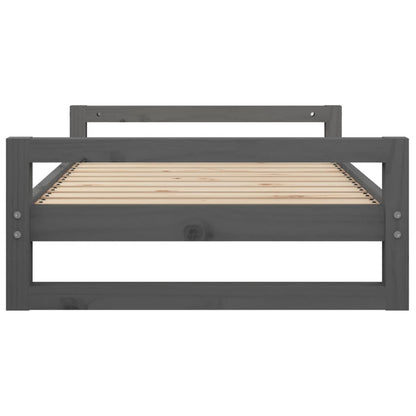 Vidaxl Cama Para Perros Madera Maciza De Pino Gris 95,5x65,5x28 Cm_5