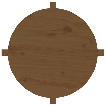 Mesa De Centro De Madera Maciza De Pino Marrón Miel 62,5x45 Cm_4