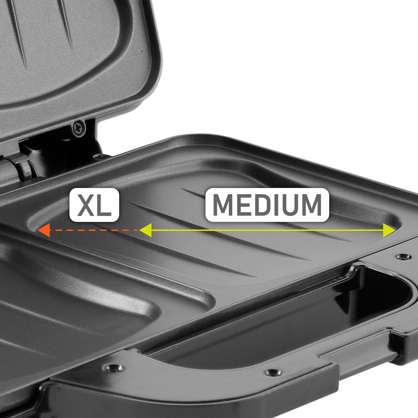 Sandwichera, 2 Sandwiches Xl, Placas Antiadherentes, Termostato, Acero Inoxidable, Compacta Camry Cr3054 1300w_2