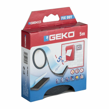 Cinta De Doble Cara Geko Negro 19 Mm X 5 M / Vetonek_1