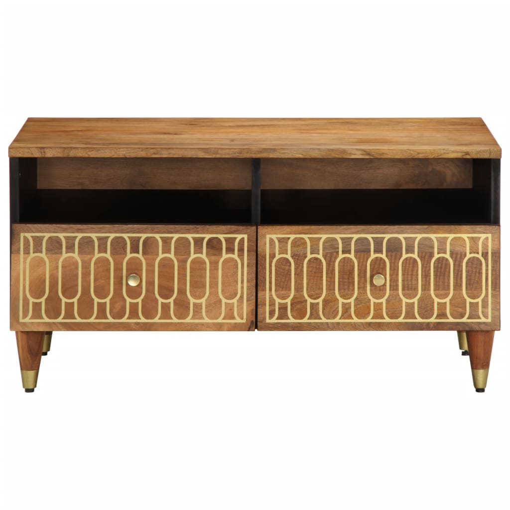 Mesa De Centro De Madera Maciza Mango 80x54x40 Cm_0