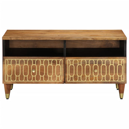 Mesa De Centro De Madera Maciza Mango 80x54x40 Cm_0