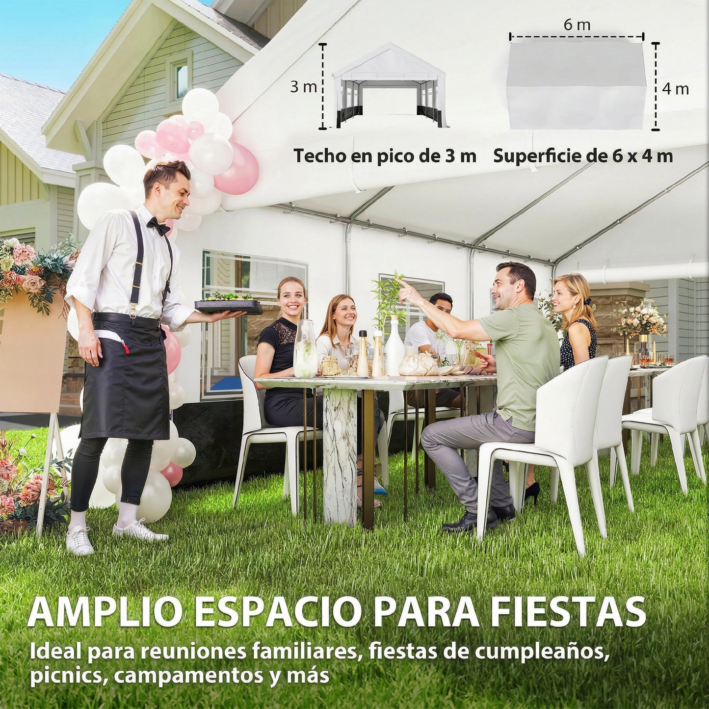Outsunny Carpa Para Fiesta 4x6 M_3
